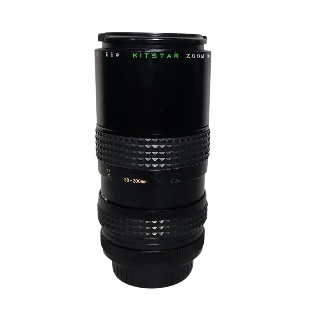 Pentax Kitstar Zoom Multicoated 1:4.5 F=80-200MM No. 8120616 55 Lens W/Caps